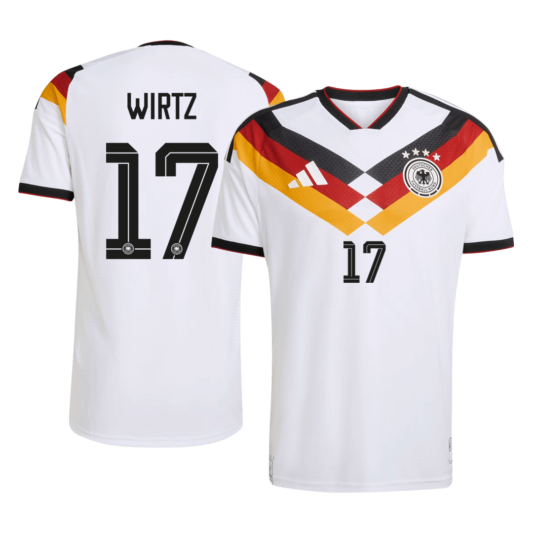Męska koszulka Niemiec domowa WIRTZ #17 wersja zawodnicza – Mundial 2026