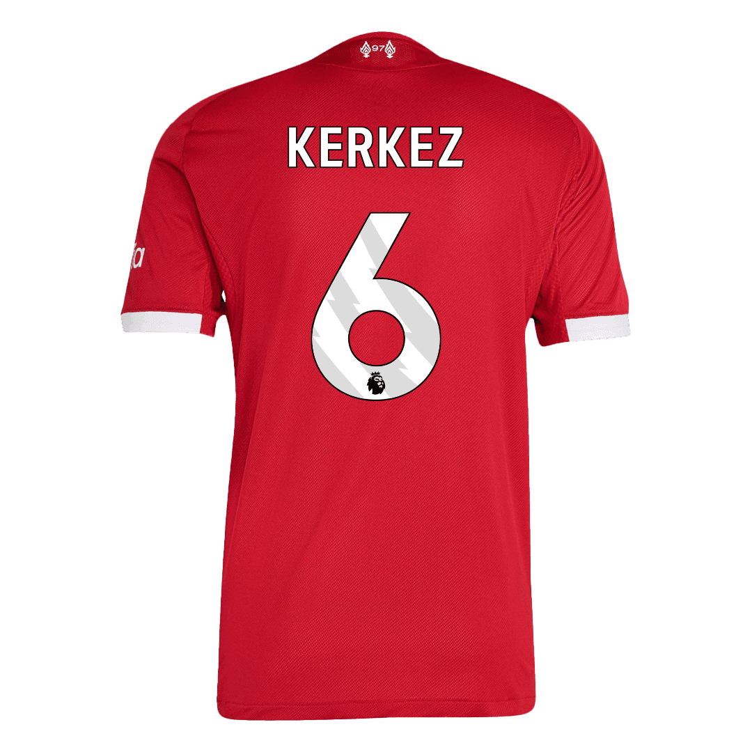 Męska Koszulka Domowa Liverpool KERKEZ #6 Wersja Piłkarska 2025/26 - Slim Fit - Topowe Koszulki Pilkarskie Sklep Internetowy