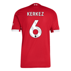 Męska Koszulka Domowa Liverpool KERKEZ #6 Wersja Piłkarska 2025/26 - Slim Fit - Topowe Koszulki Pilkarskie Sklep Internetowy