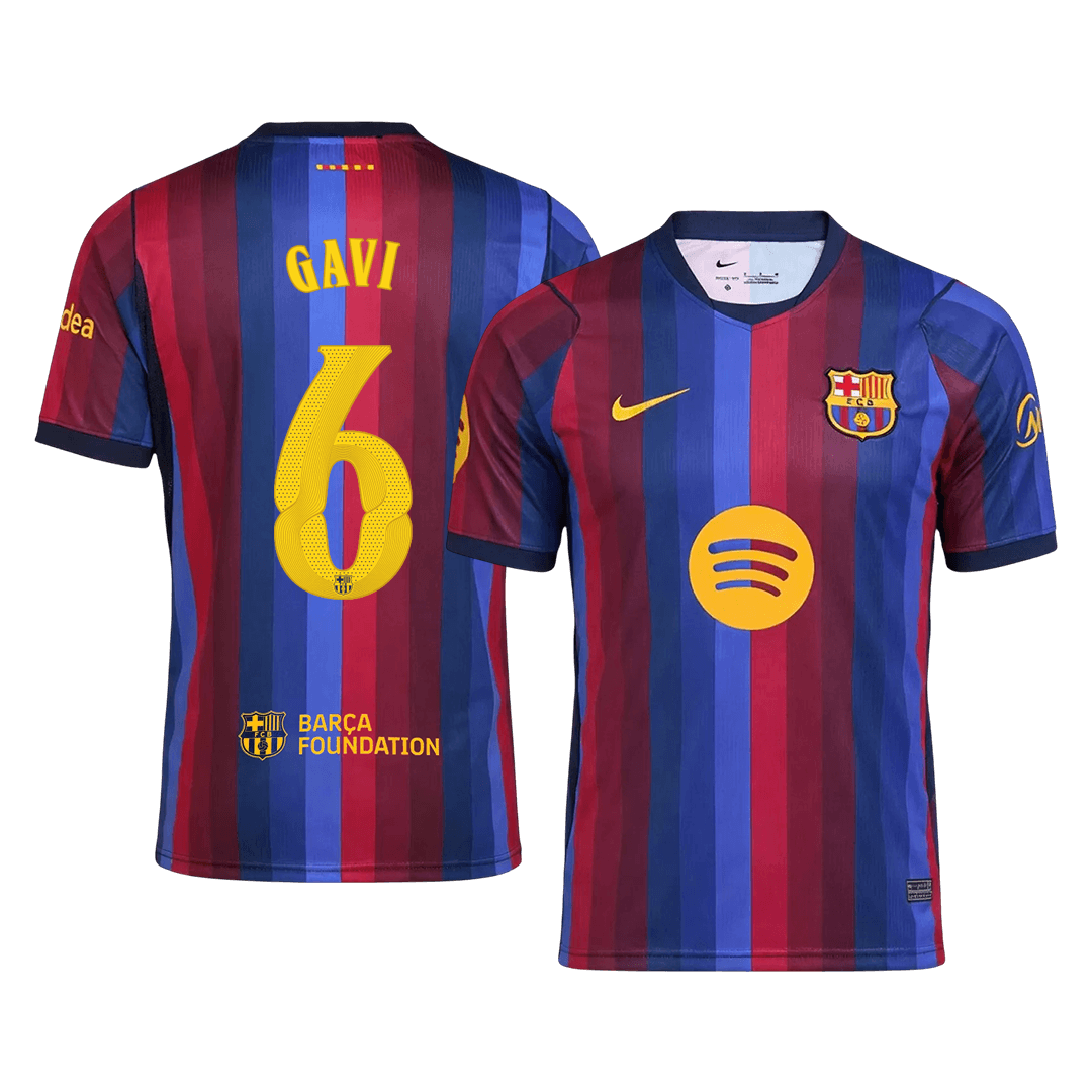 Męska domowa koszulka FC Barcelony 2026/27 – GAVI #6 (UCL)
