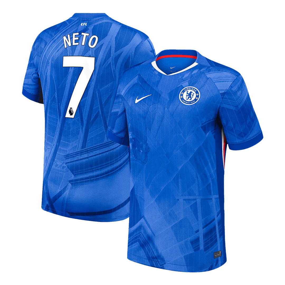 Męska Koszulka Domowa Chelsea NETO #7 2025/26 [PREMIUM] - Topowe Koszulki Pilkarskie Sklep Internetowy