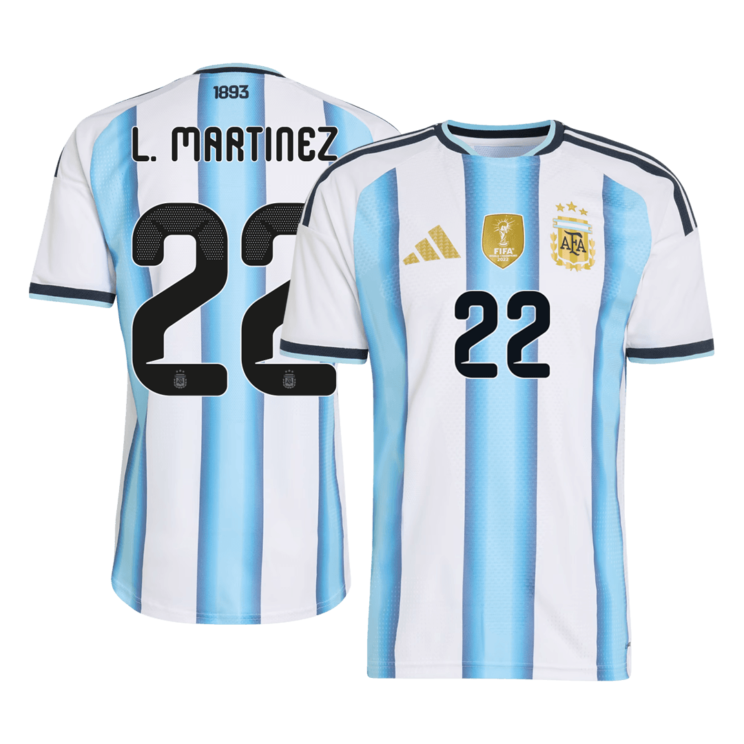 Męska koszulka Argentyny domowa L. MARTINEZ #22 wersja zawodnicza – Mundial 2026