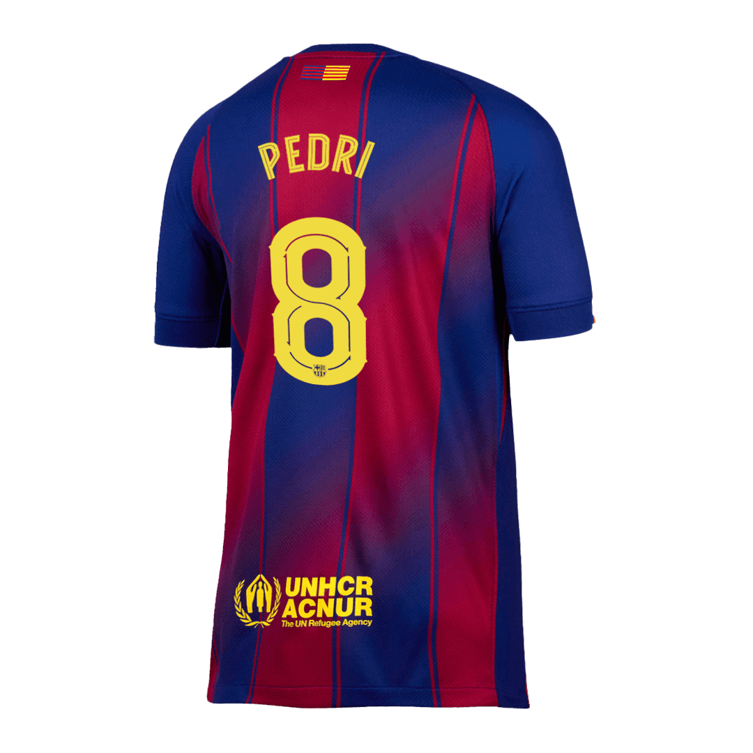 Męska Koszulka Domowa Barcelona PEDRI #8 2025/26 - UCL - Topowe Koszulki Pilkarskie Sklep Internetowy