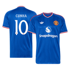 Męska wyjazdowa koszulka Manchesteru United 2026/27 – CUNHA #10 (wersja zawodnicza, UCL)