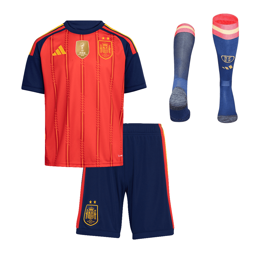 Dziecięcy kompletny strój Hiszpanii Champion Edition domowa - Mundial 2026
