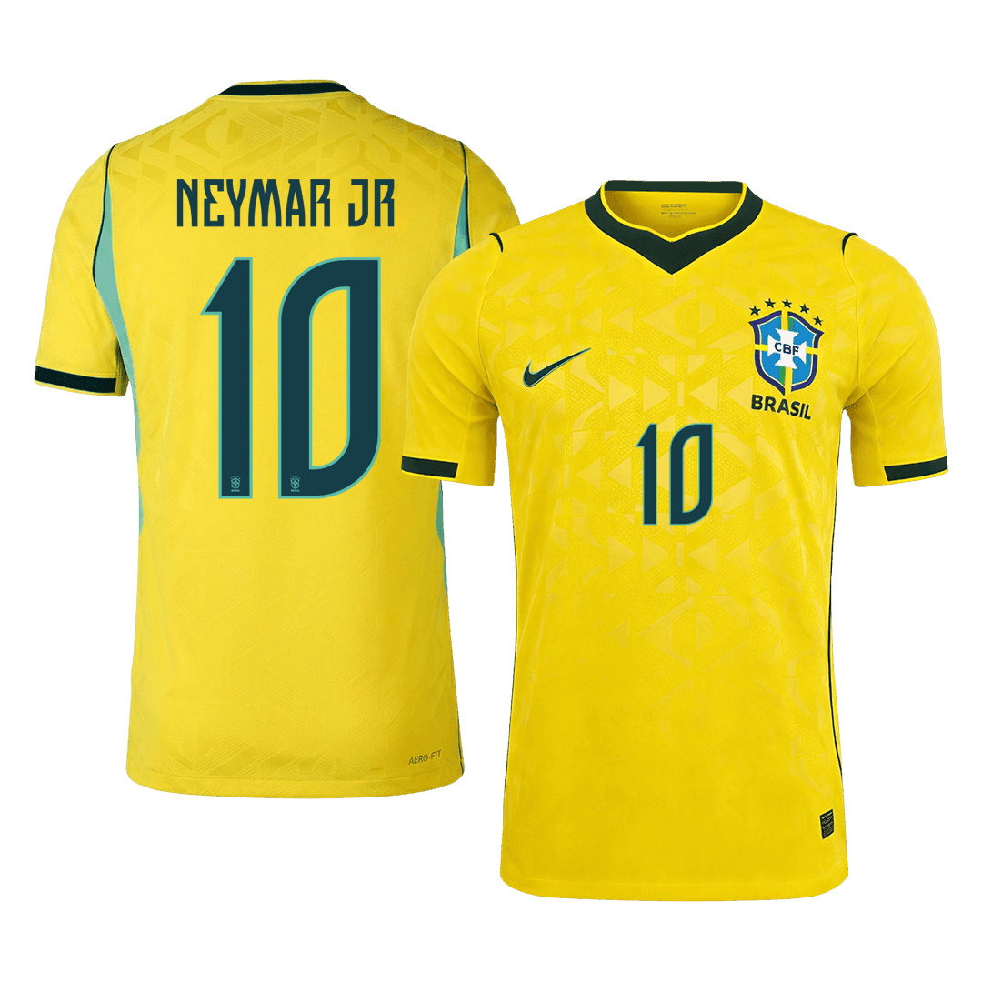 Męska koszulka Brazylii domowa NEYMAR JR #10 wersja zawodnicza - Mundial 2026