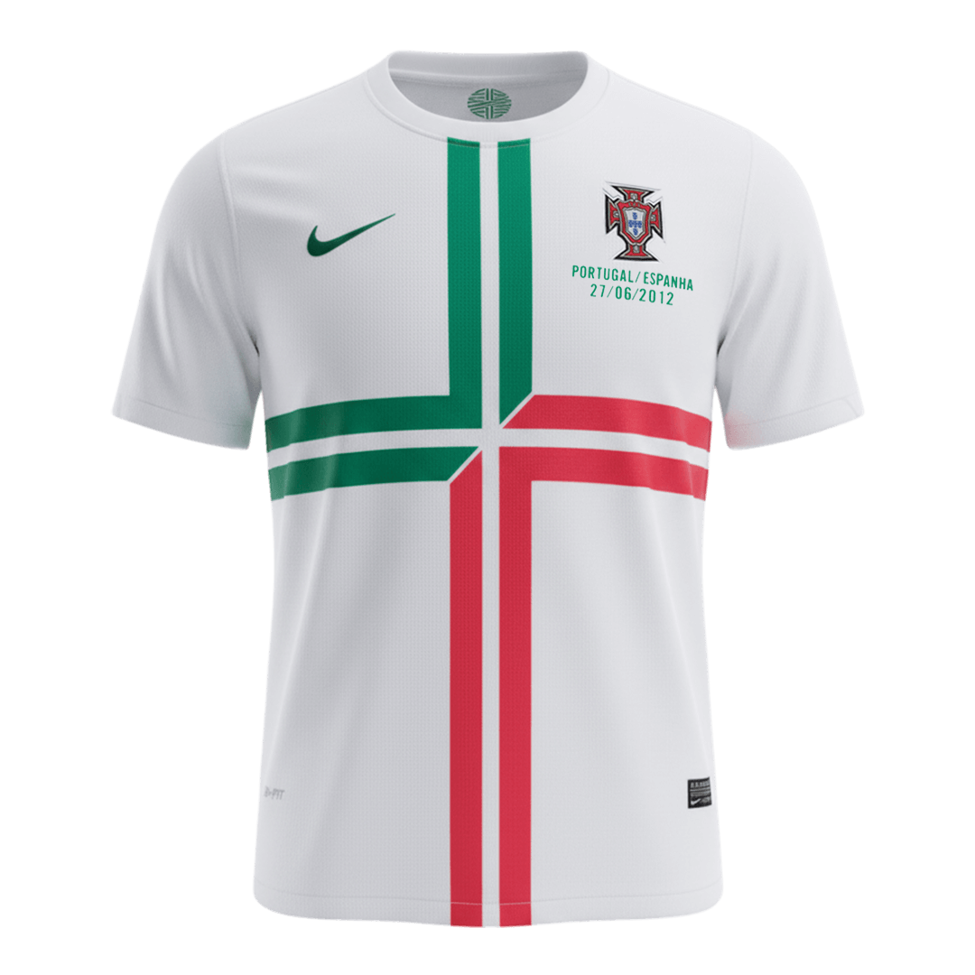 Męska Koszulka Retro Wyjazdowa Portugal 2012