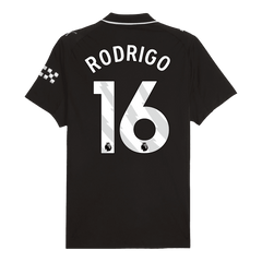 Męska Koszulka Wyjazdowa Manchester City RODRIGO #16 Wersja Piłkarska 2025/26 - Slim Fit - Topowe Koszulki Pilkarskie Sklep Internetowy
