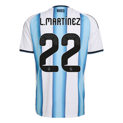 Męska koszulka Argentyny domowa L.MARTÍNEZ #22 – Mundial 2026 [PREMIUM]