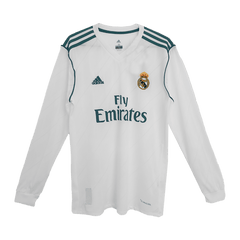 Męska Koszulka Retro Domowa Real Madrid RONALDO #7 2017/18 z Długim Rękawem - Topowe Koszulki Pilkarskie Sklep Internetowy