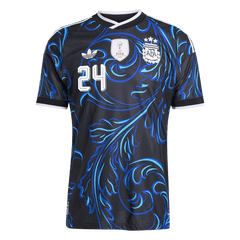 Męska wyjazdowa koszulka Argentyny Mundial 2026 – E. FERNANDEZ #24 (wersja zawodnicza)