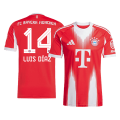 Męska Koszulka Domowa Bayern Monachium LUIS DÍAZ #14 2025/26 [PREMIUM]