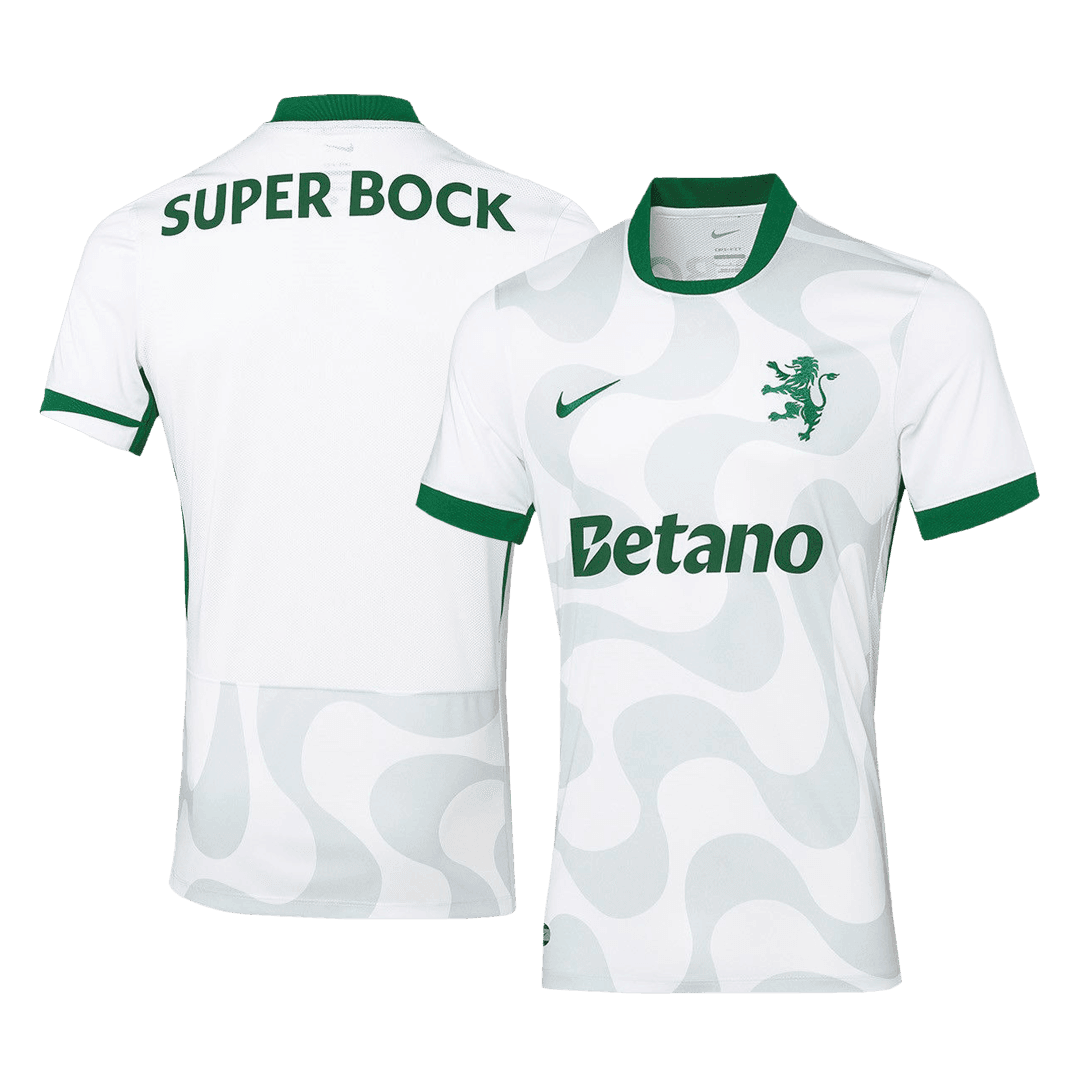 Męska Alternatywna Koszulka Sporting CP 25/26 Biała - Topowe Koszulki Pilkarskie Sklep Internetowy