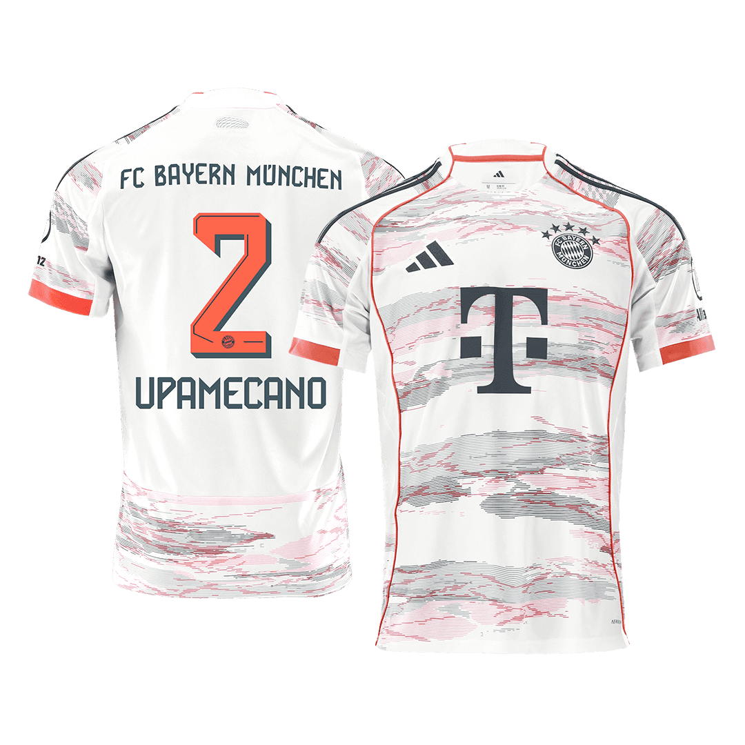 Męska Koszulka Wyjazdowa Bayern Munich UPAMECANO #2 2025/26 - Topowe Koszulki Pilkarskie Sklep Internetowy