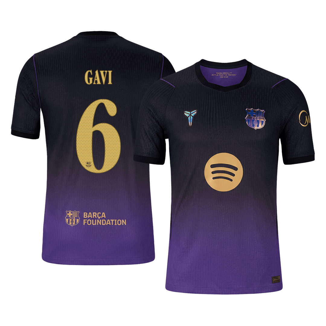Męska wyjazdowa koszulka FC Barcelony 2026/27 – GAVI #6 (wersja zawodnicza, UCL)