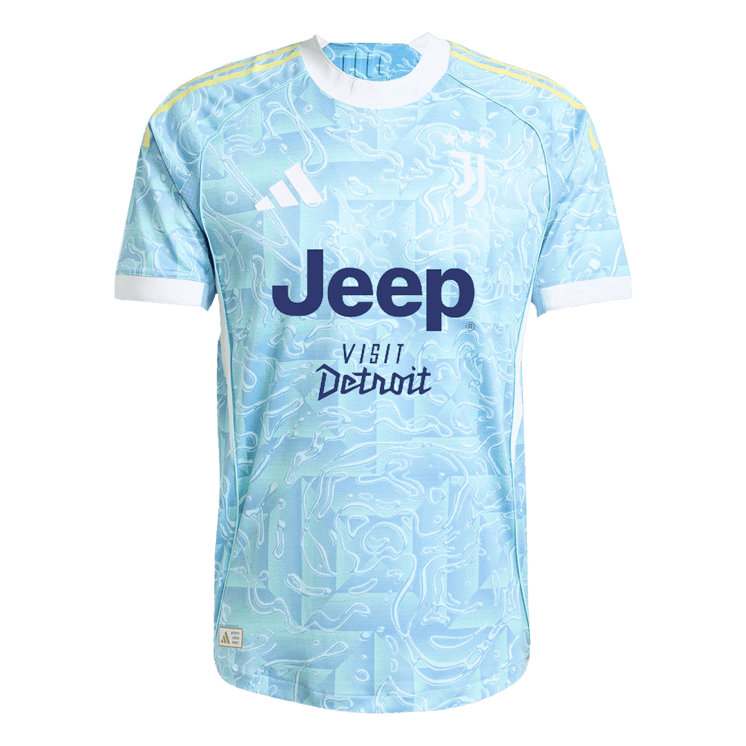 Męska Koszulka Wyjazdowa Juventus KALULU #15 Wersja Piłkarska 2025/26 - Slim Fit - Topowe Koszulki Pilkarskie Sklep Internetowy
