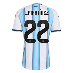 Męska koszulka Argentyny domowa L.MARTÍNEZ #22 wersja zawodnicza – Mundial 2026