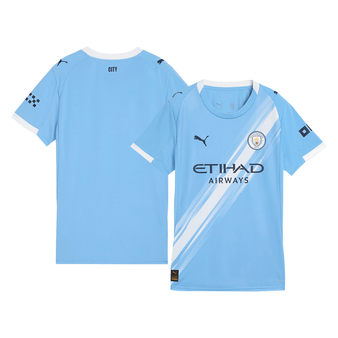 Damska Koszulka Domowa Manchester City 2025/26 - Topowe Koszulki Pilkarskie Sklep Internetowy
