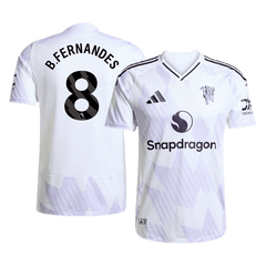 Męska Koszulka Wyjazdowa Manchester United B.FERNANDES #8 Wersja Piłkarska 2025/26 - Slim Fit - Topowe Koszulki Pilkarskie Sklep Internetowy