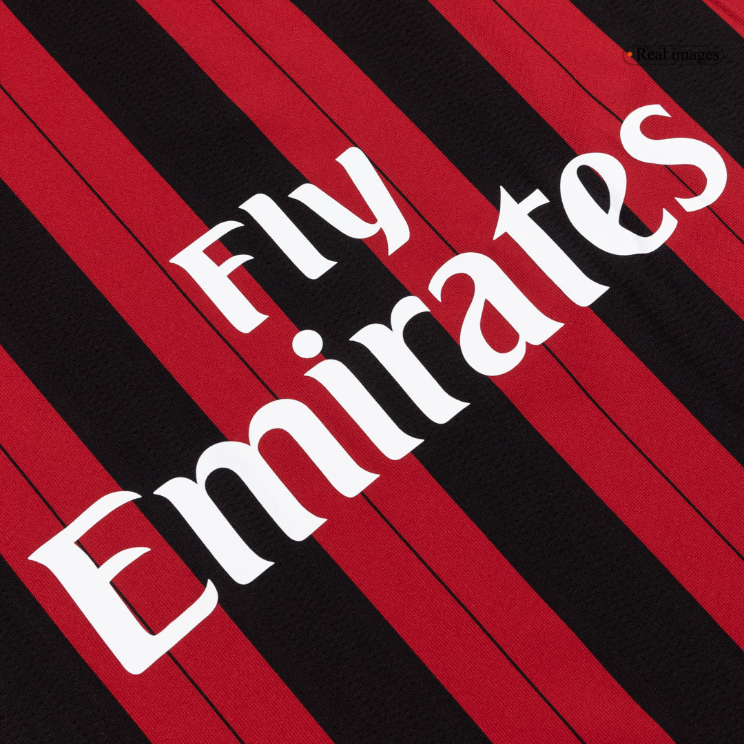 Męska Koszulka Retro Domowa AC Milan 2013/14 z Długim Rękawem