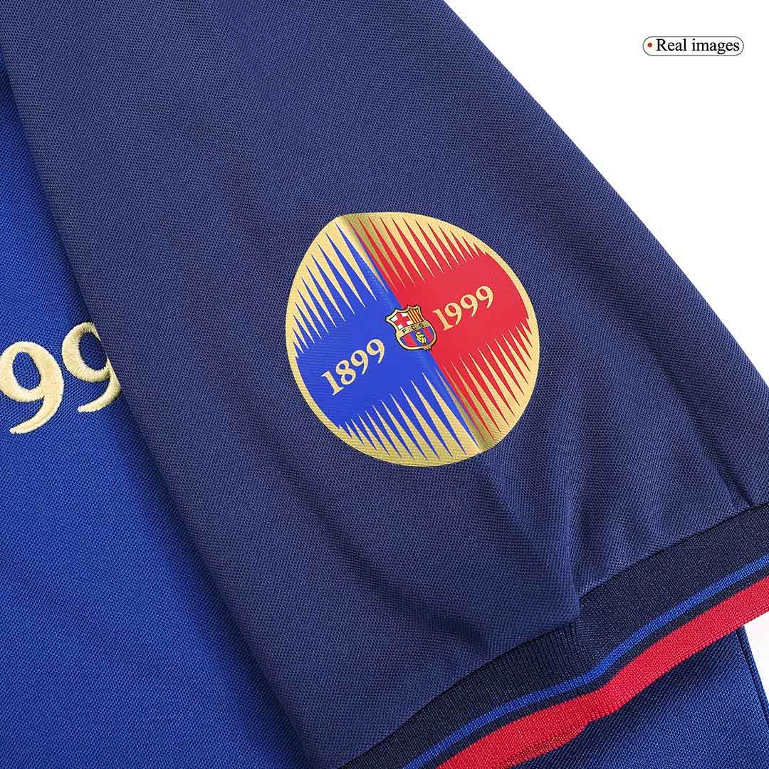 Koszulka Retro Domowa Barcelona RIVALDO #11 1999/00 - 100th Anniversary - Topowe Koszulki Pilkarskie Sklep Internetowy