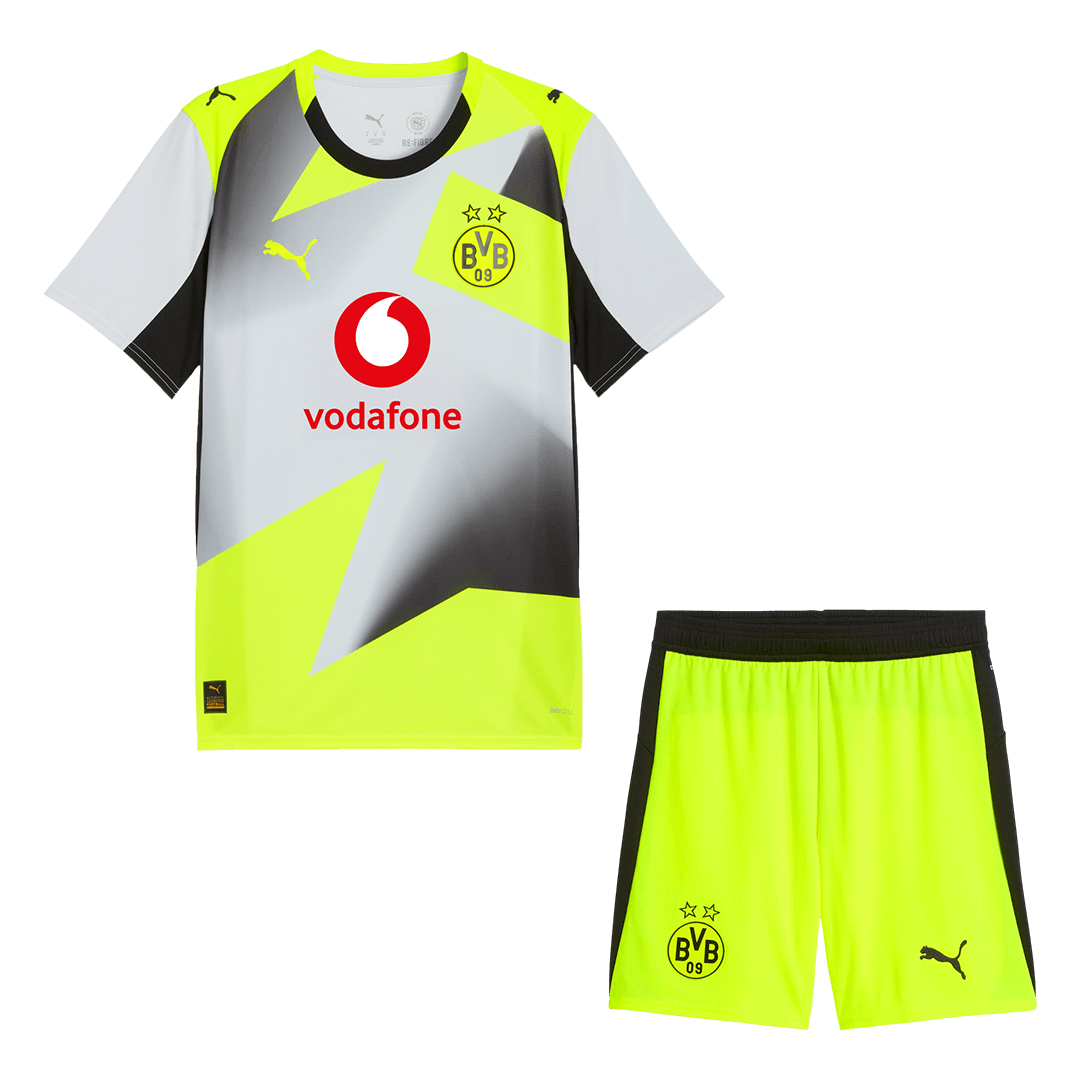 Męski Zestaw Wyjazdowa Borussia Dortmund (Koszulka+Spodenki) 2025/26