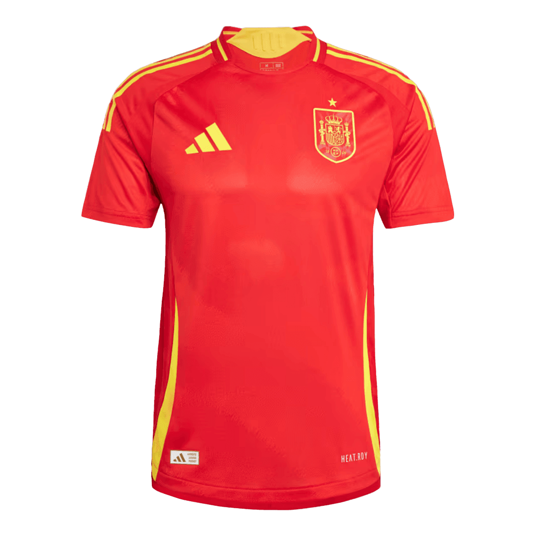 Męska Koszulka Domowa Hiszpania Wersja Piłkarska EURO 2024 - Slim Fit - Topowe Koszulki Pilkarskie Sklep Internetowy