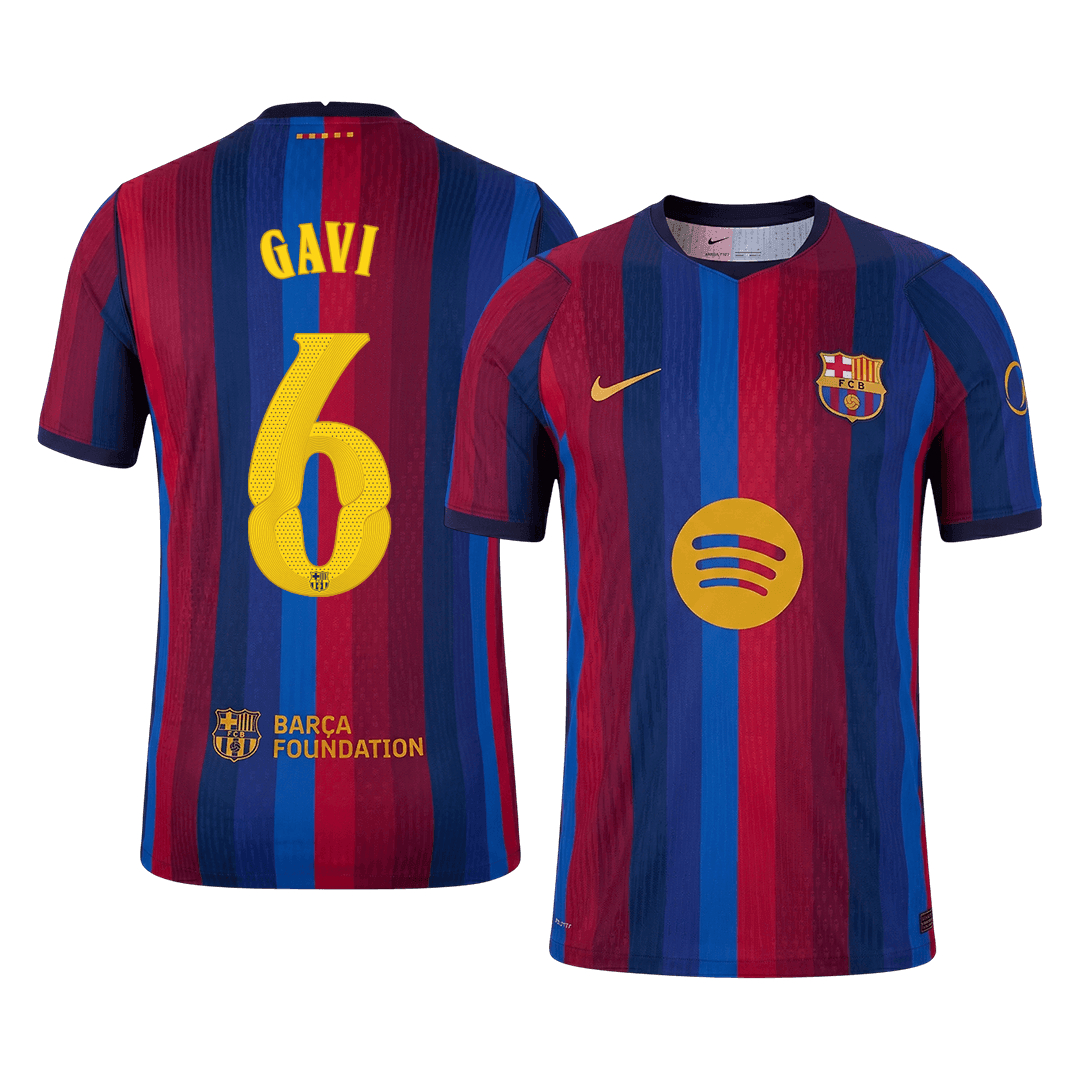 Męska domowa koszulka FC Barcelony 2026/27 – GAVI #6 (wersja zawodnicza, UCL)