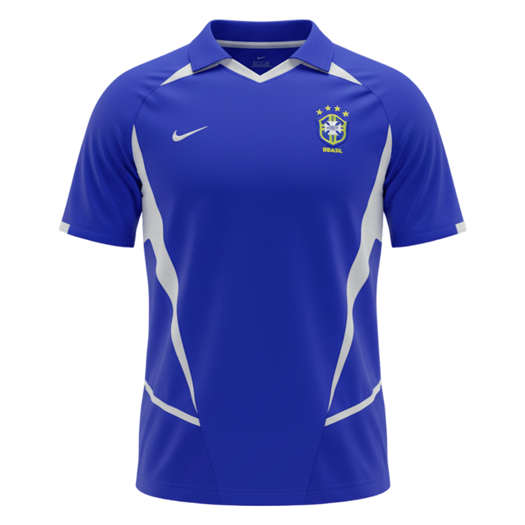 Męska Koszulka Retro Wyjazdowa Brazil 2002