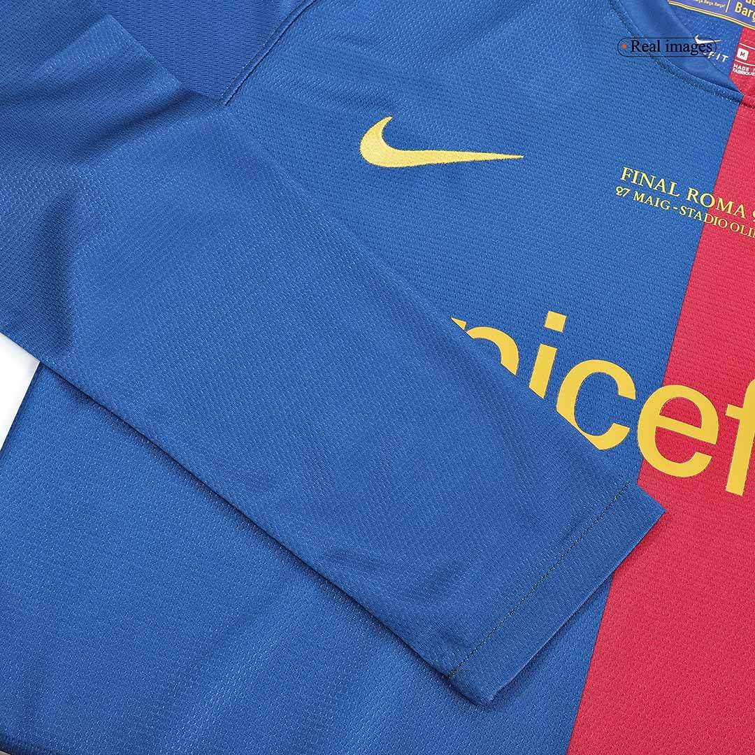 Koszulka Retro Domowa Barcelona ETO'O #9 Długi Rękaw 2008/09 - UCL Final - Topowe Koszulki Pilkarskie Sklep Internetowy