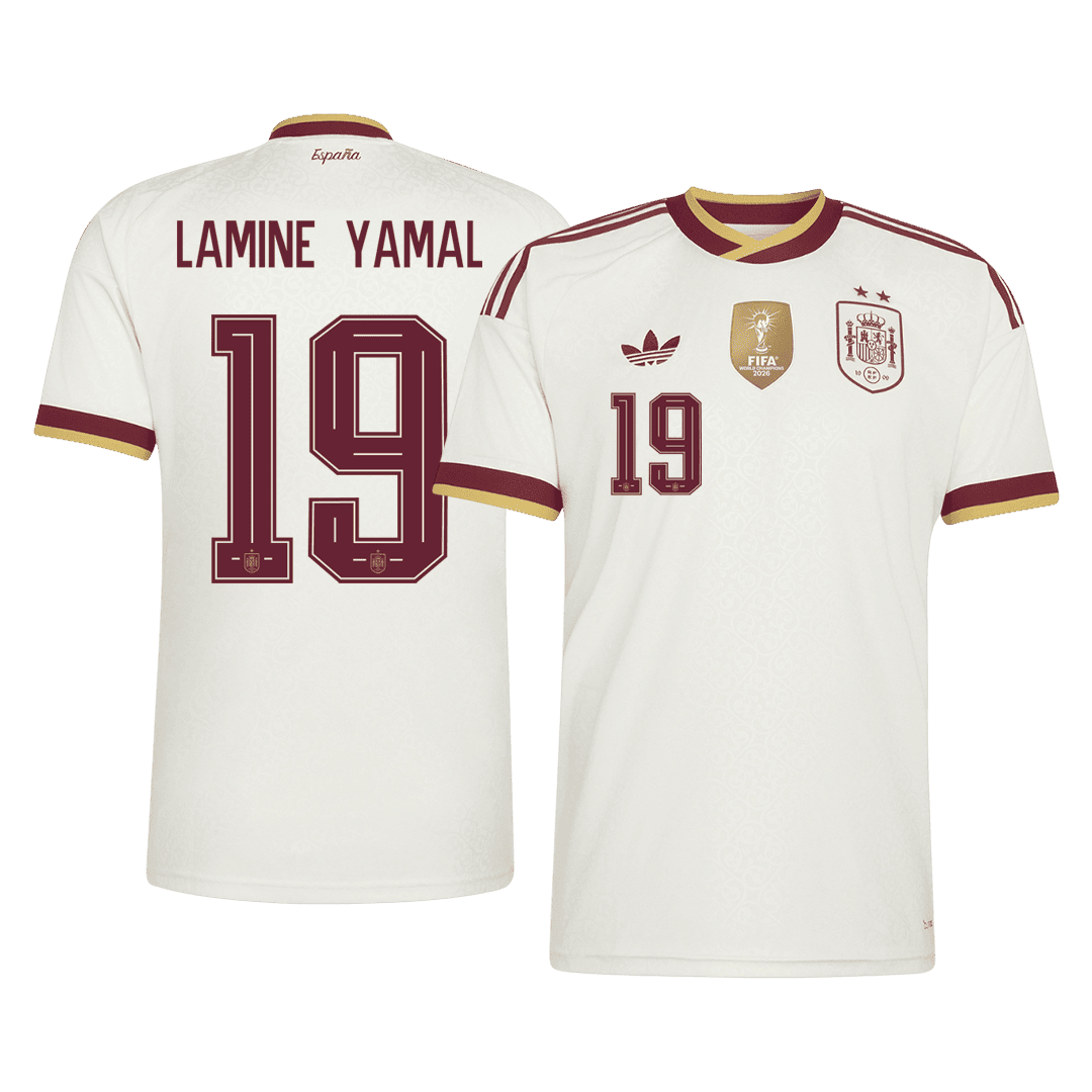 Męska koszulka Hiszpanii Champion Edition wyjazdowa LAMINE YAMAL #19 - Mundial 2026