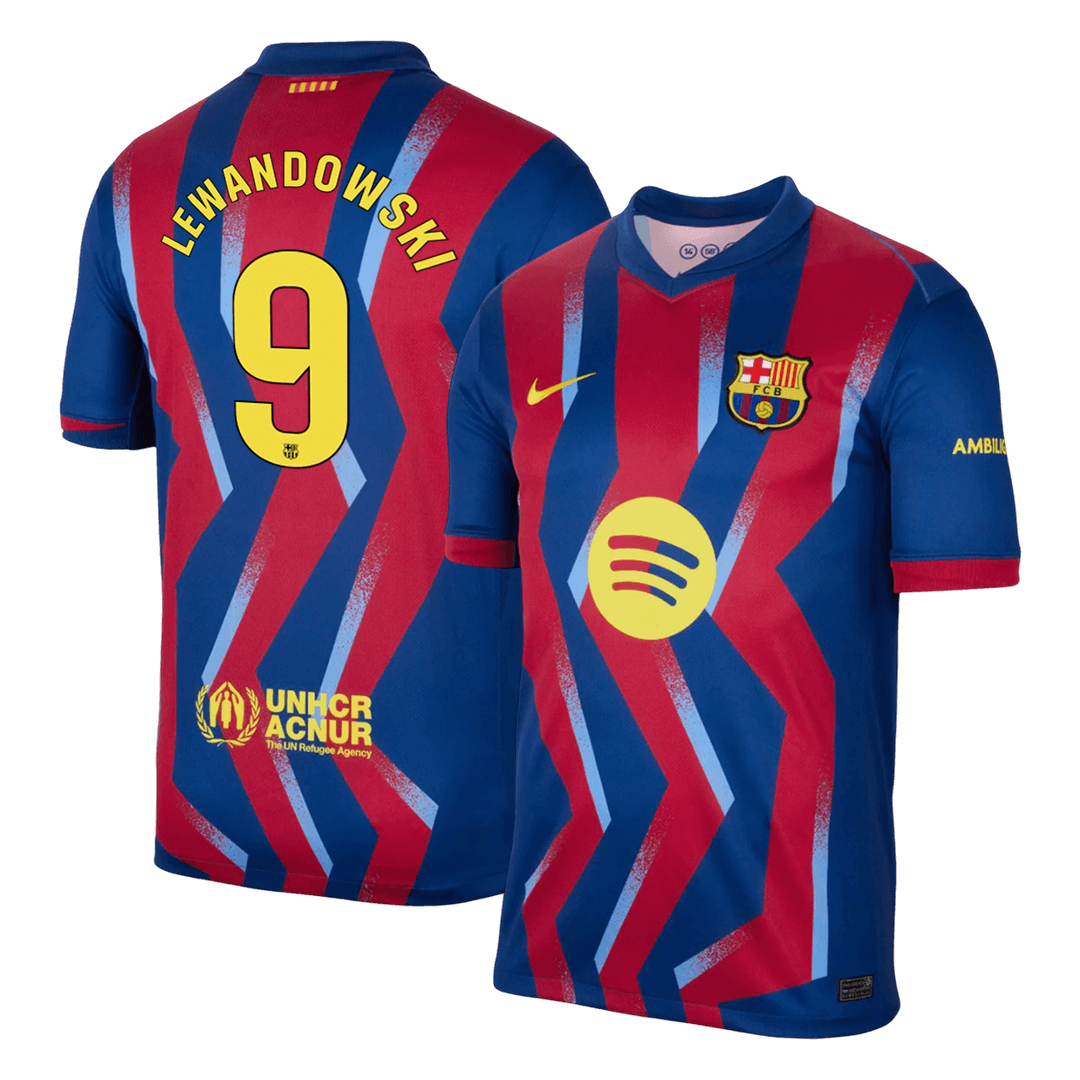 Męska Koszulka Czwarta Wyjazdowa Barcelona LEWANDOWSKI #9 2025/26