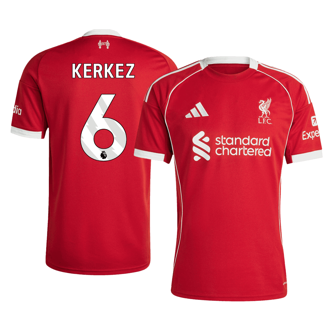Męska Koszulka Domowa Liverpool KERKEZ #6 2025/26 - Topowe Koszulki Pilkarskie Sklep Internetowy