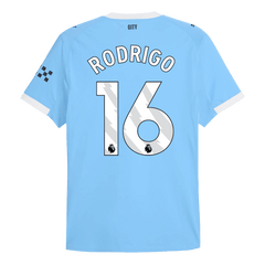 Męska Koszulka Domowa Manchester City RODRIGO #16 Wersja Piłkarska 2025/26 - Slim Fit - Topowe Koszulki Pilkarskie Sklep Internetowy