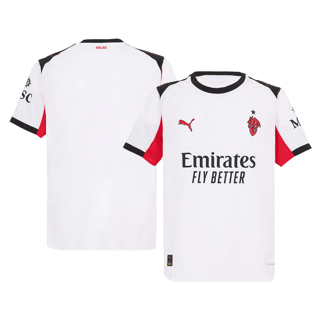 Męska Koszulka Wyjazdowa AC Milan Wersja Piłkarska 2025/26 - Slim Fit - Topowe Koszulki Pilkarskie Sklep Internetowy