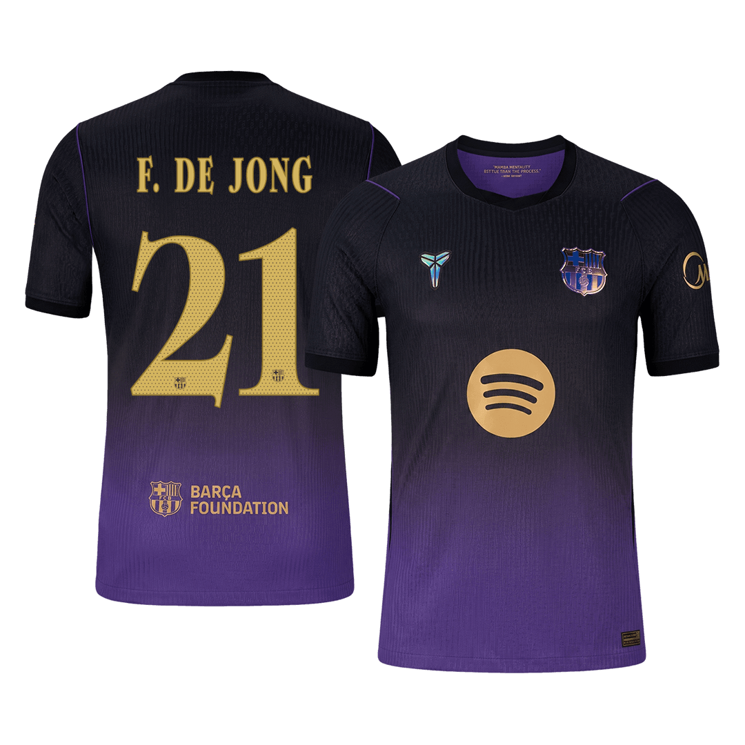 Męska wyjazdowa koszulka FC Barcelony 2026/27 – F. DE JONG #21 (wersja zawodnicza, UCL)